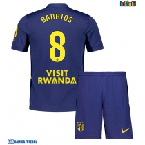Camisa de Futebol Atletico Madrid Pablo Barrios #8 Equipamento Secundário Infantil 2025-26 Manga Curta (+ Calças curtas)